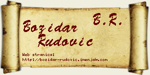 Božidar Rudović vizit kartica